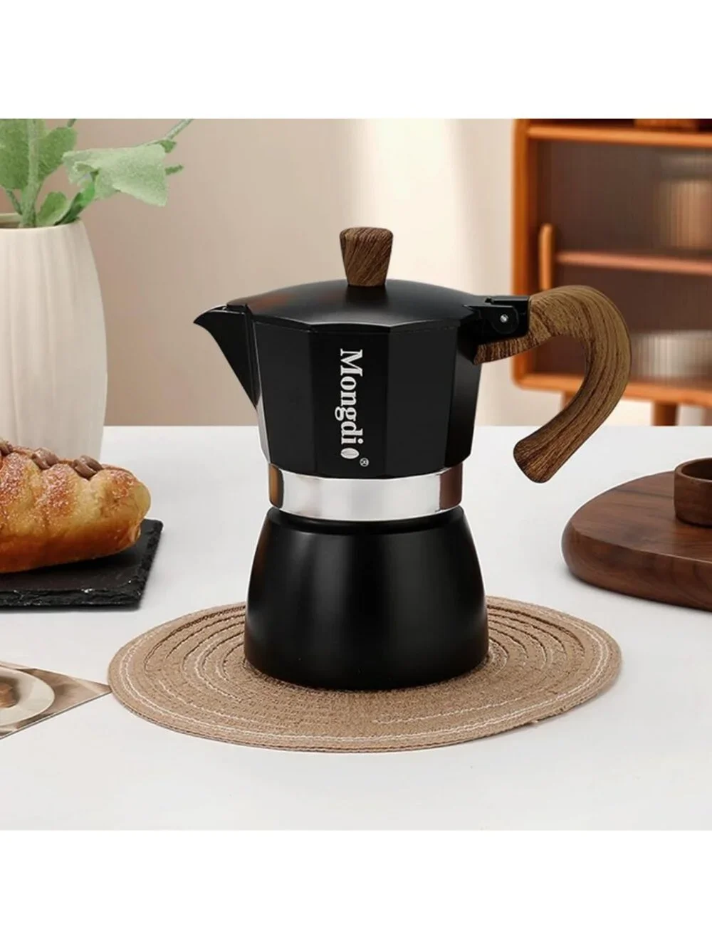 Stovetop Espresso Maker Moka Pot - 6 Cup Cuban Coffee Brewer, Italian Percolator